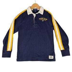 POLO RALPH LAUREN BOYS VINTAGE RUGBY CLUB RL 67 LONG SLEEVE SHIRT SIZE SMALL (8)